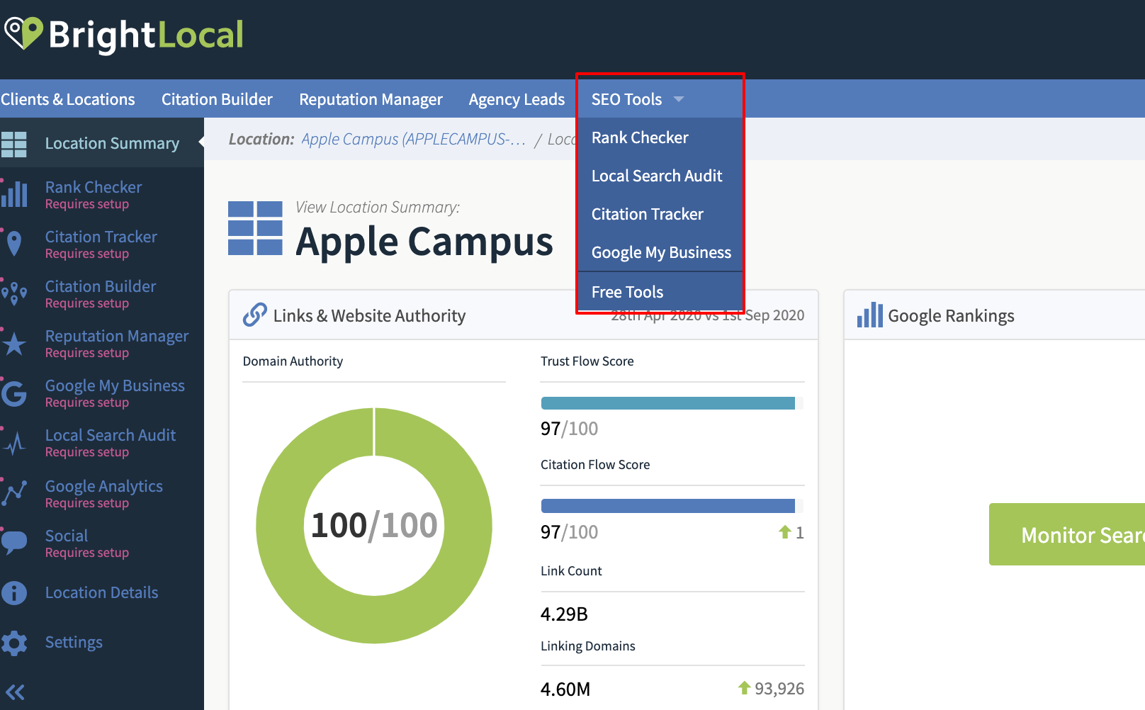 How To Create A Local Search Rank Checker Report Brightlocal Help Center