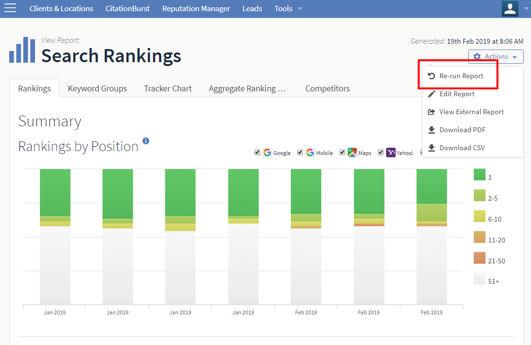 Why did my Local Search Rank Checker report fail to complete